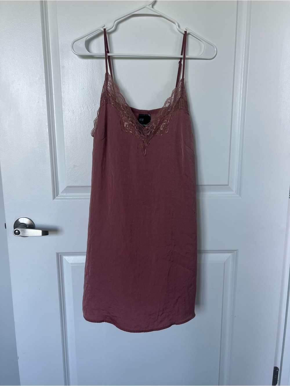 H&M Lace-Trim Slip Dress - Mauve